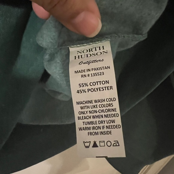 North Hudson Outfitters Sweatshirt Mens M heathered green Long Sleeve Crew Neck - Picture 3 of 5